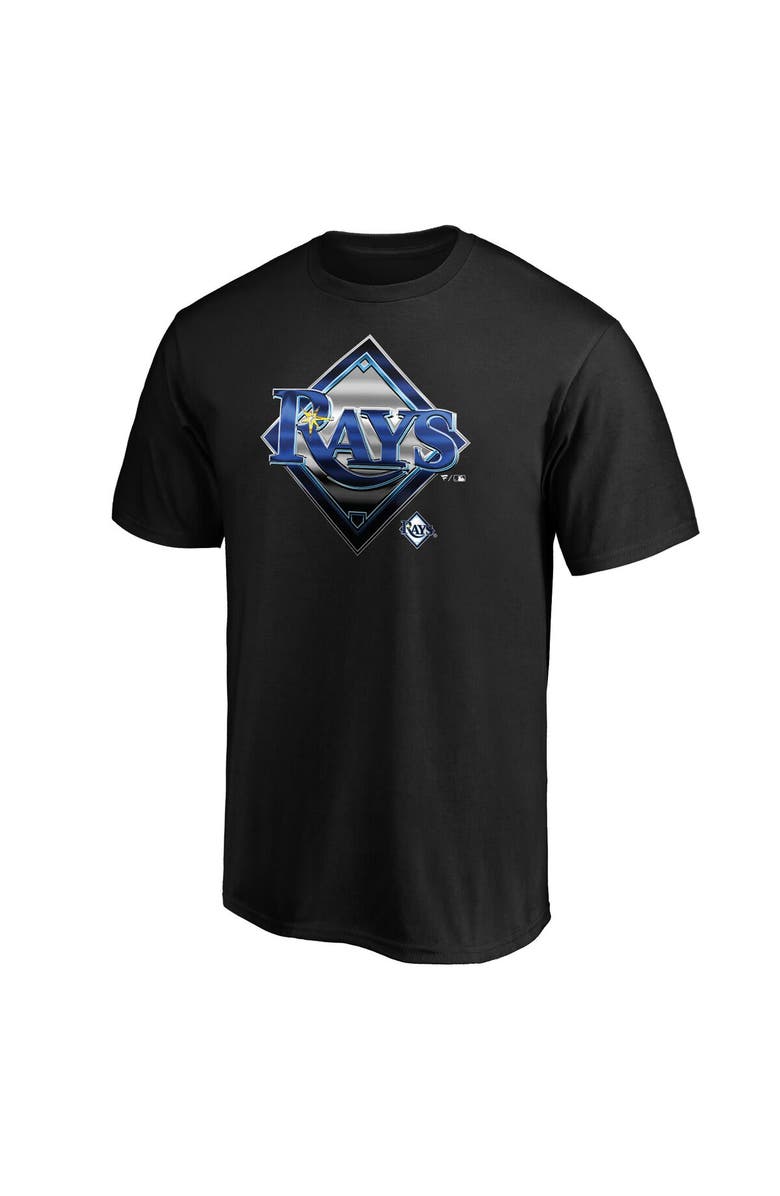 FANATICS Men's Fanatics Branded Black Tampa Bay Rays Midnight Mascot Team Logo T-Shirt, Alternate, color, 