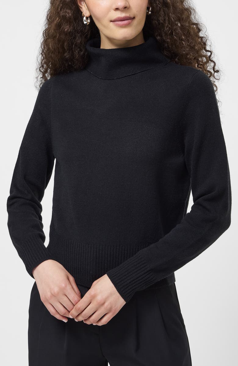 French Connection Babysoft Turtleneck Sweater, Alternate, color, 01-Black