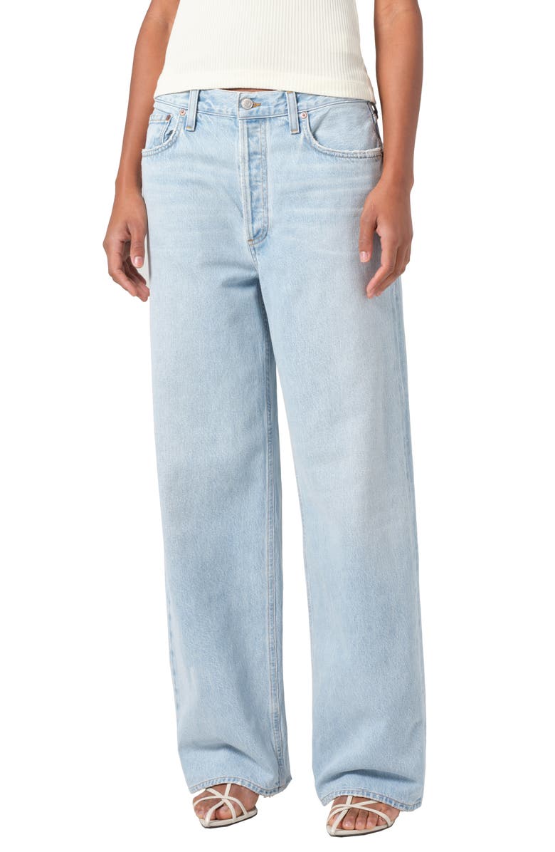 AGOLDE Low Slung Baggy Jeans, Main, color, Spark