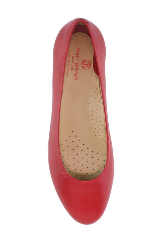 Marc Joseph New York Ferris Leather Ballet Flat, Alternate, color, Campari Kid Napa