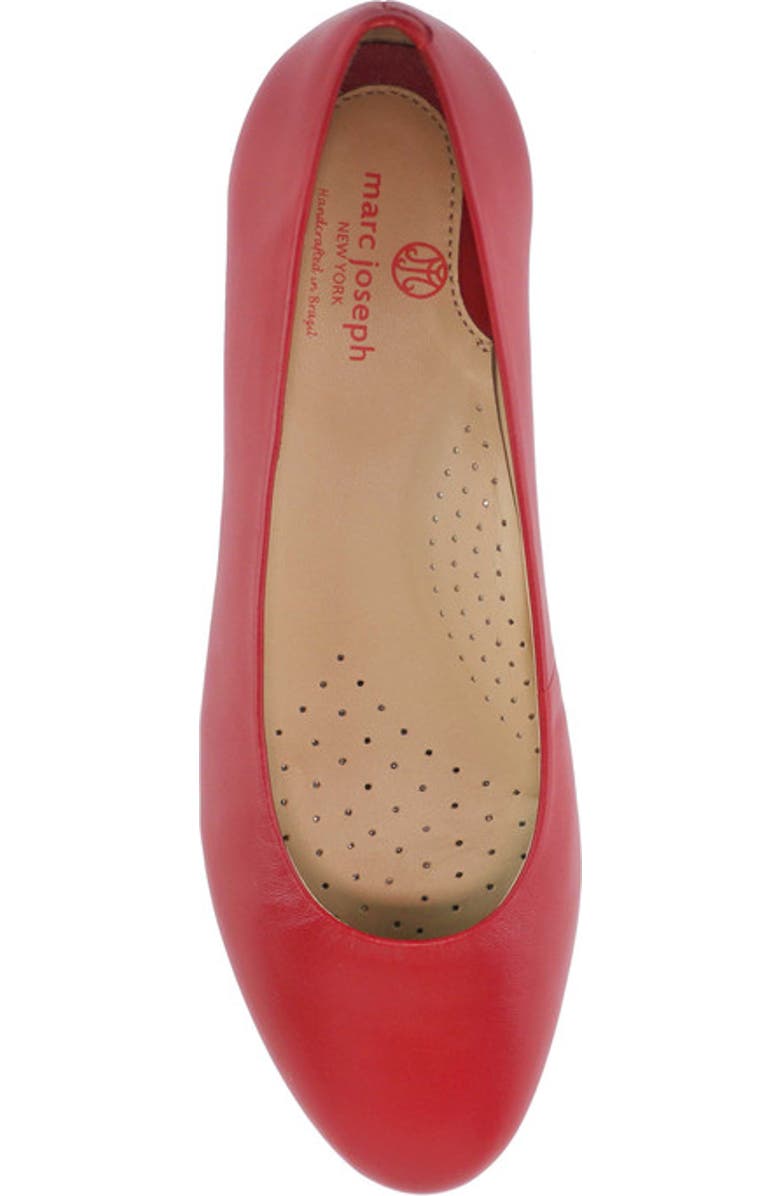 Marc Joseph New York Ferris Leather Ballet Flat, Alternate, color, Campari Kid Napa