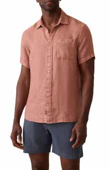 Faherty Palma Linen Short Sleeve Button-Up Shirt