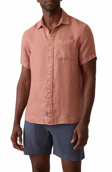 Faherty Palma Linen Short Sleeve Button-Up Shirt
