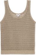 Reiss Claudia Open Stitch Linen Sweater Tank