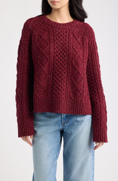 Fisherman Cable Knit Pullover Sweater