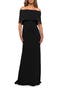 Off the Shoulder Jersey Gown with Column Skirt