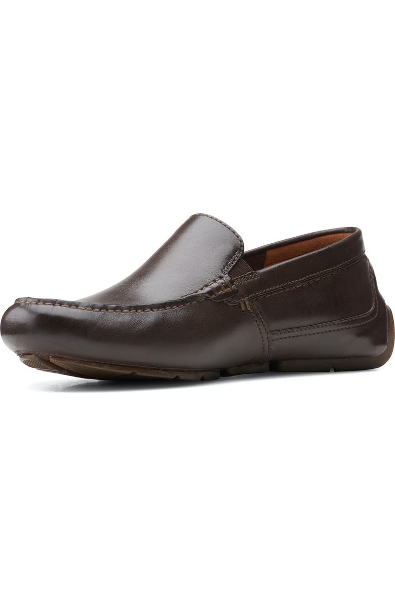 Clarks<sup>®</sup> Markman Plain Leather Loafer, Alternate, color, Dark Brown Leather