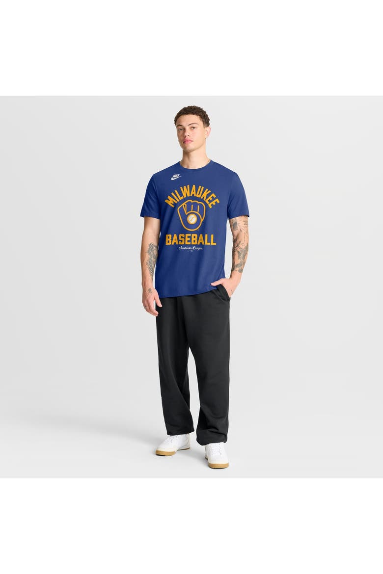 Men's Nike Royal Milwaukee Brewers Cooperstown Collection T-Shirt, Alternate, color, Royal