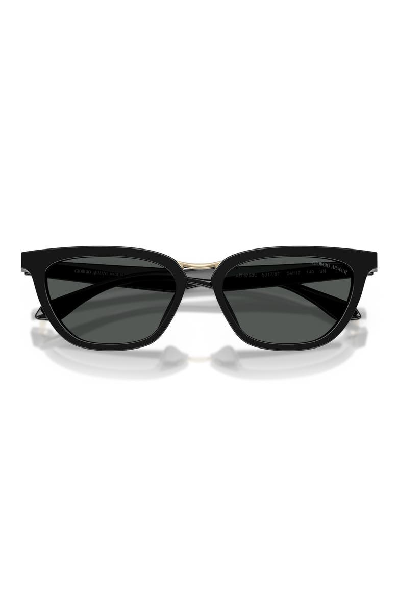 54mm Butterfly Sunglasses, Alternate, color, BLACK / DARK GREY