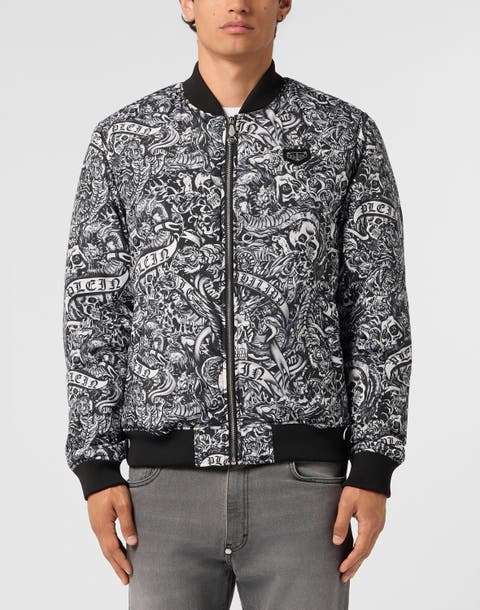 Nylon Bomber All-Over Tattoo Men