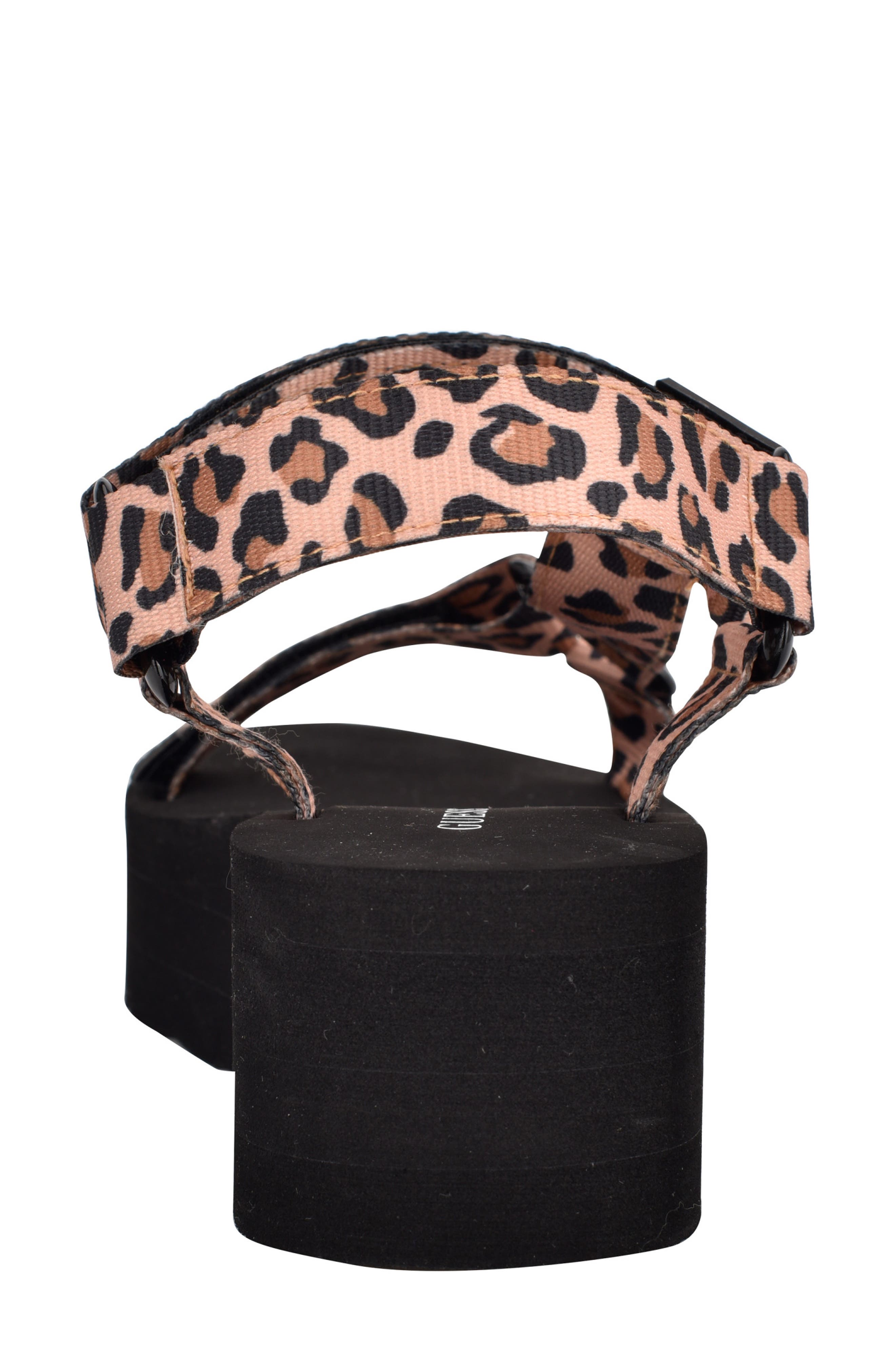 GUESS Avin Leopard Spot Platform Sandal, Alternate, color, Leopard
