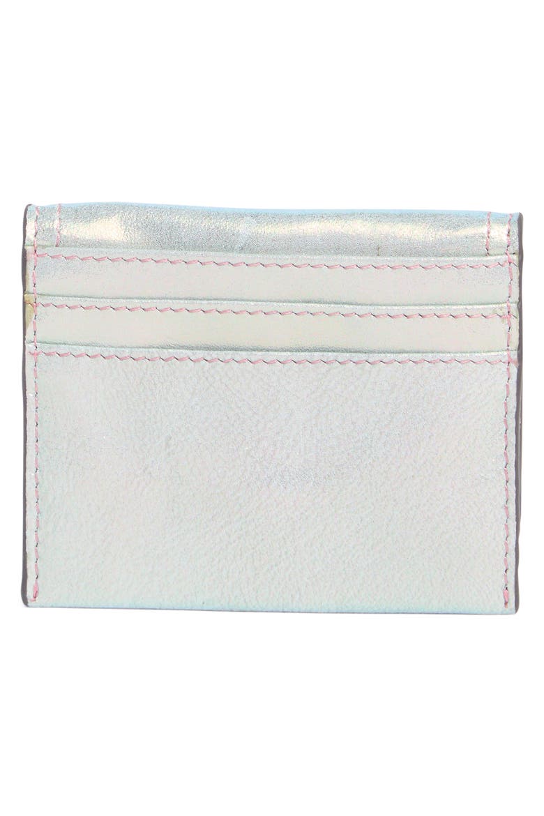 Cleo Card Case, Alternate, color, MIRROR BLUE IRIDESCENT