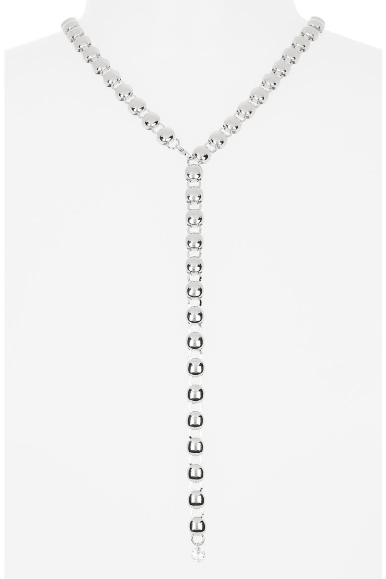 Cubic Zirconia Y-Necklace, Alternate, color, CLEAR- SILVER
