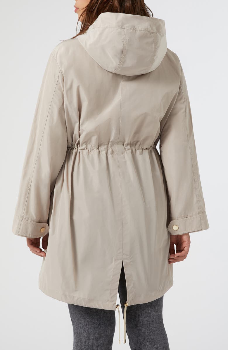 Marina Rinaldi Cippo Water Repellent Hooded Rain Coat, Alternate, color, Sand