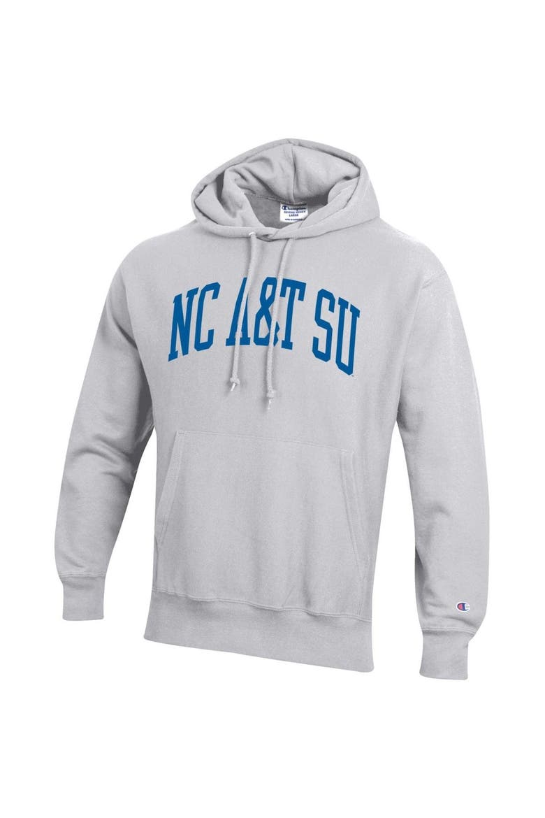 Men's Champion Gray North Carolina A&T Aggies Tall Arch Pullover Hoodie, Alternate, color, Gray