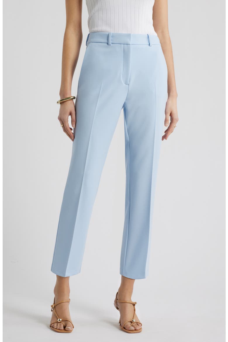 The Lena Slim Cropped Trousers, Main, color, BLUE FLOATY