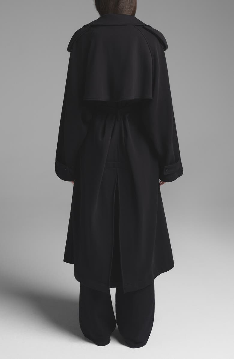 SKIMS Fleece Trench Coat, Alternate, color, Onyx