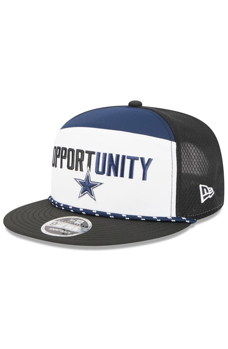 New Era Men's New Era White/Black Dallas Cowboys 2025 Inspire Change Split Panel 9FIFTY Snapback Hat, Alternate, color, White