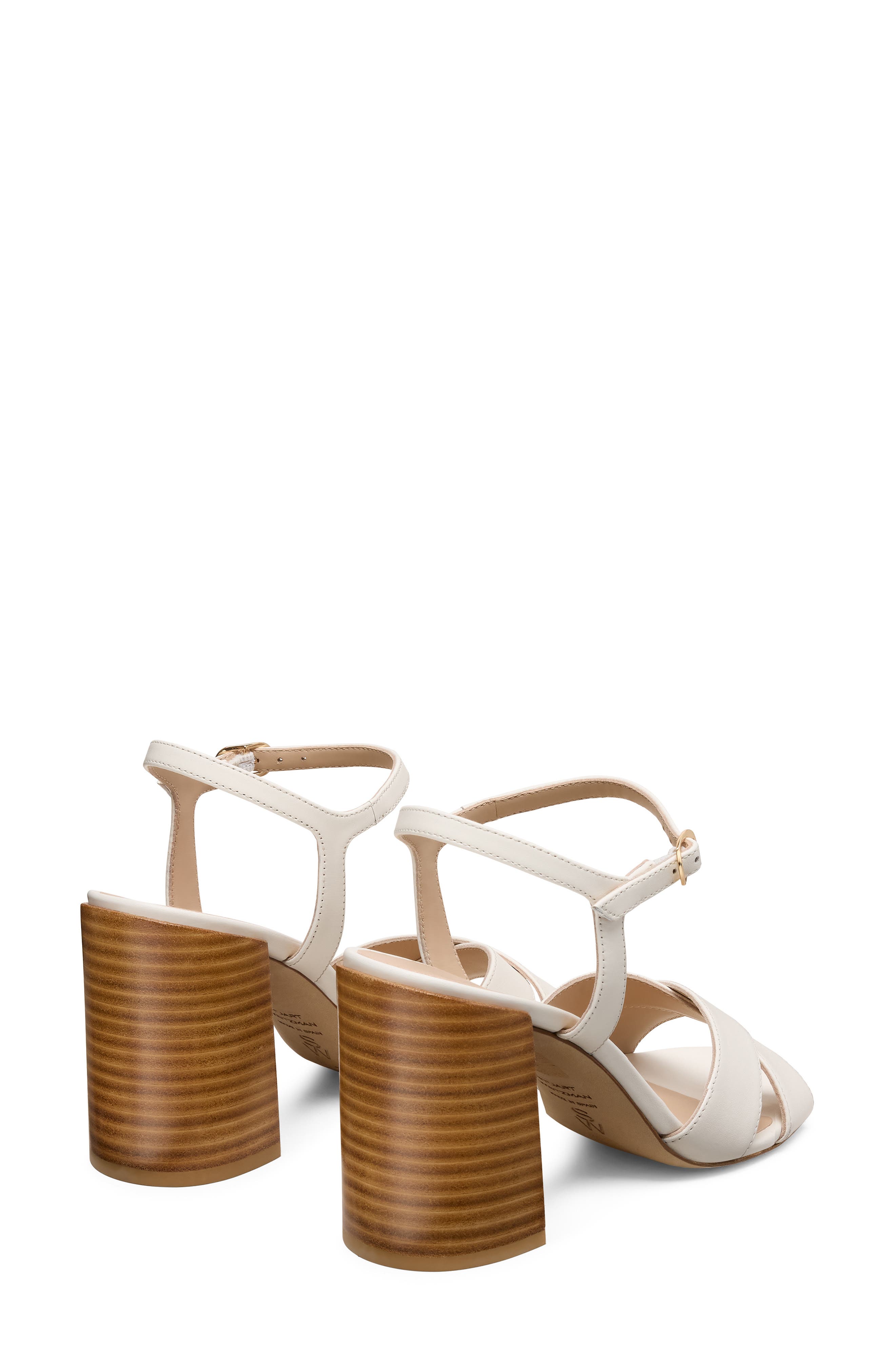 Stuart Weitzman Alyssa Ankle Strap Sandal, Alternate, color, Cream/ New Camel