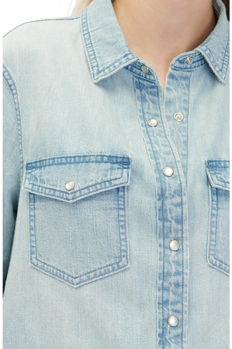 The Denim Maternity Nursing Friendly Shirt, Alternate, color, LIGHT WASH
