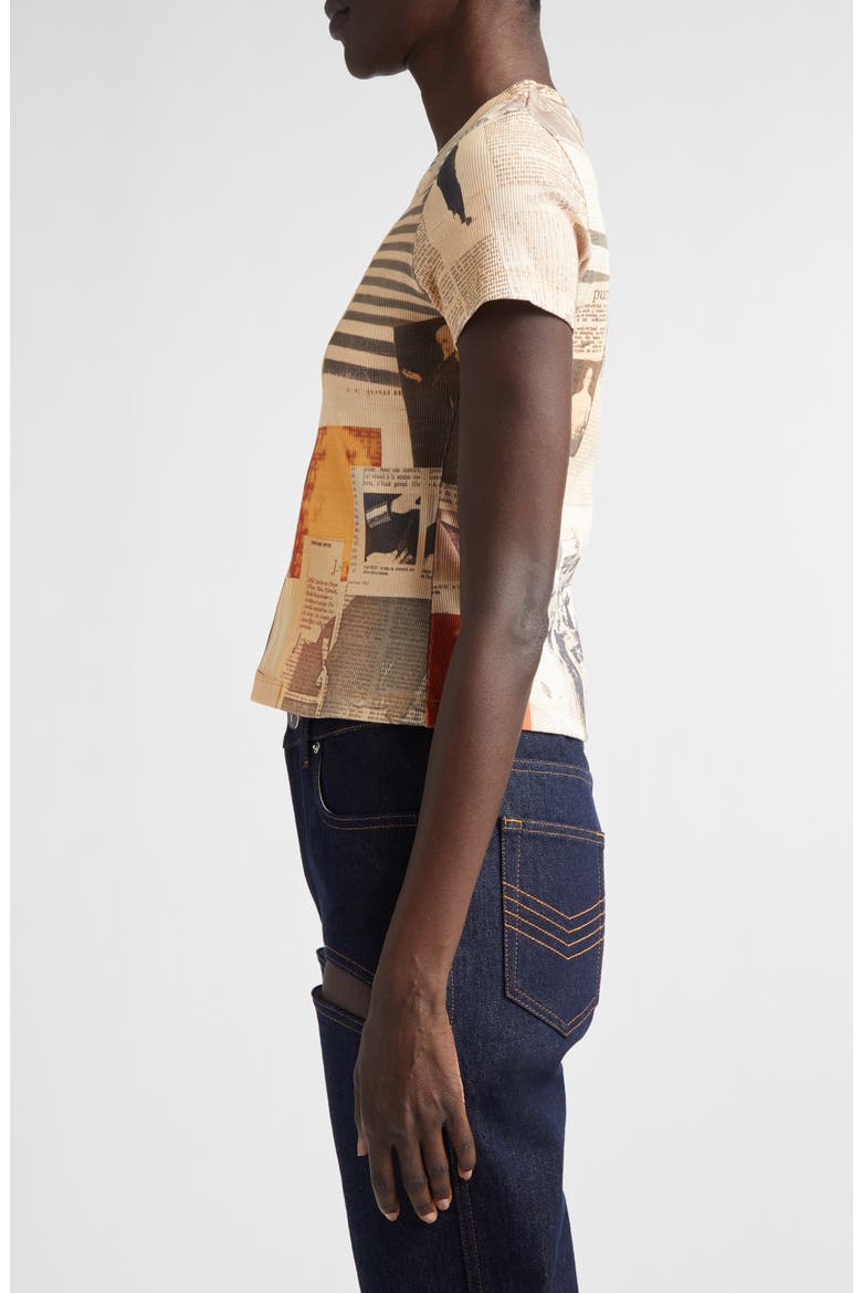 Jean Paul Gaultier Journal Print Rib T-Shirt (Women) | Nordstrom