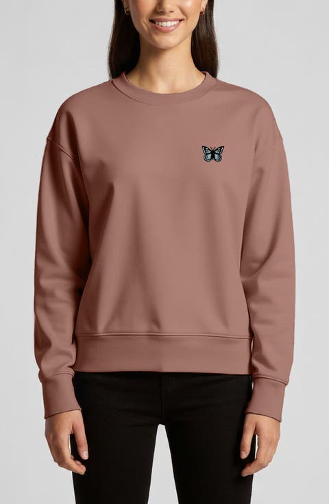 Butterfly Relaxed Fleece Crewneck Sweatshirt
