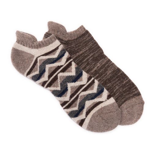 Muk Luks No Show Wool Socks 2 Pair Pack In Multi