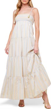 FLYING TOMATO Tied Shoulder Maxi Dress