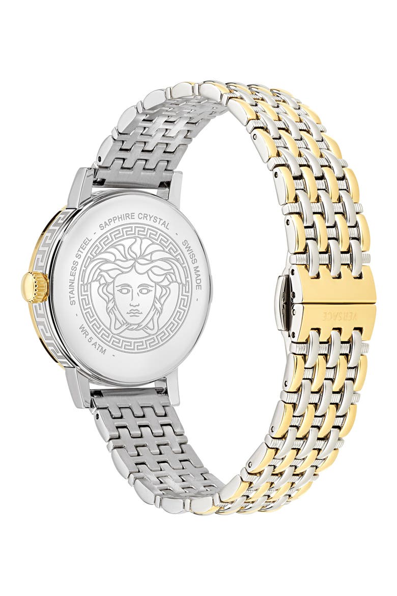 Greca Fortuna Two-Tone Bracelet Watch, 35mm, Alternate, color, TWO TONE