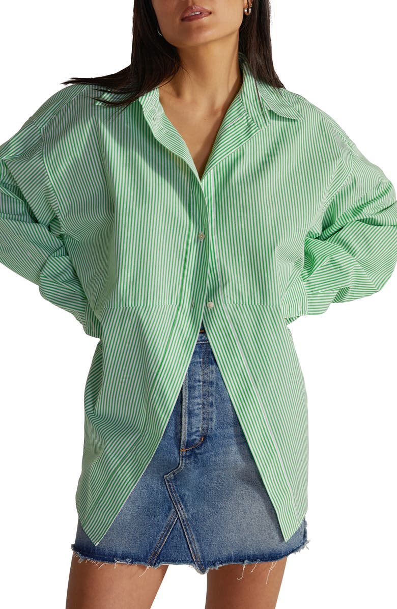 Favorite Daughter The Ex-Boyfriend Stripe Cotton Shirt, Alternate, color,