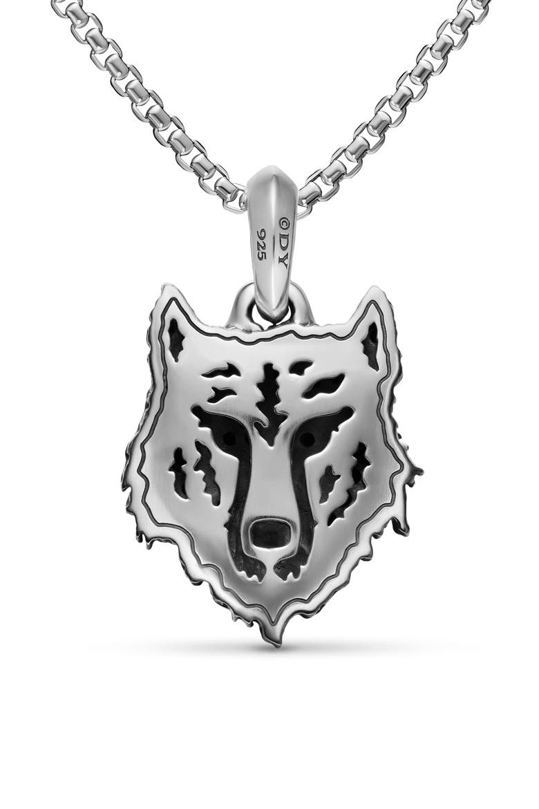 Men's Petrvs Wolf Amulet, Alternate, color, SILVER PAVE