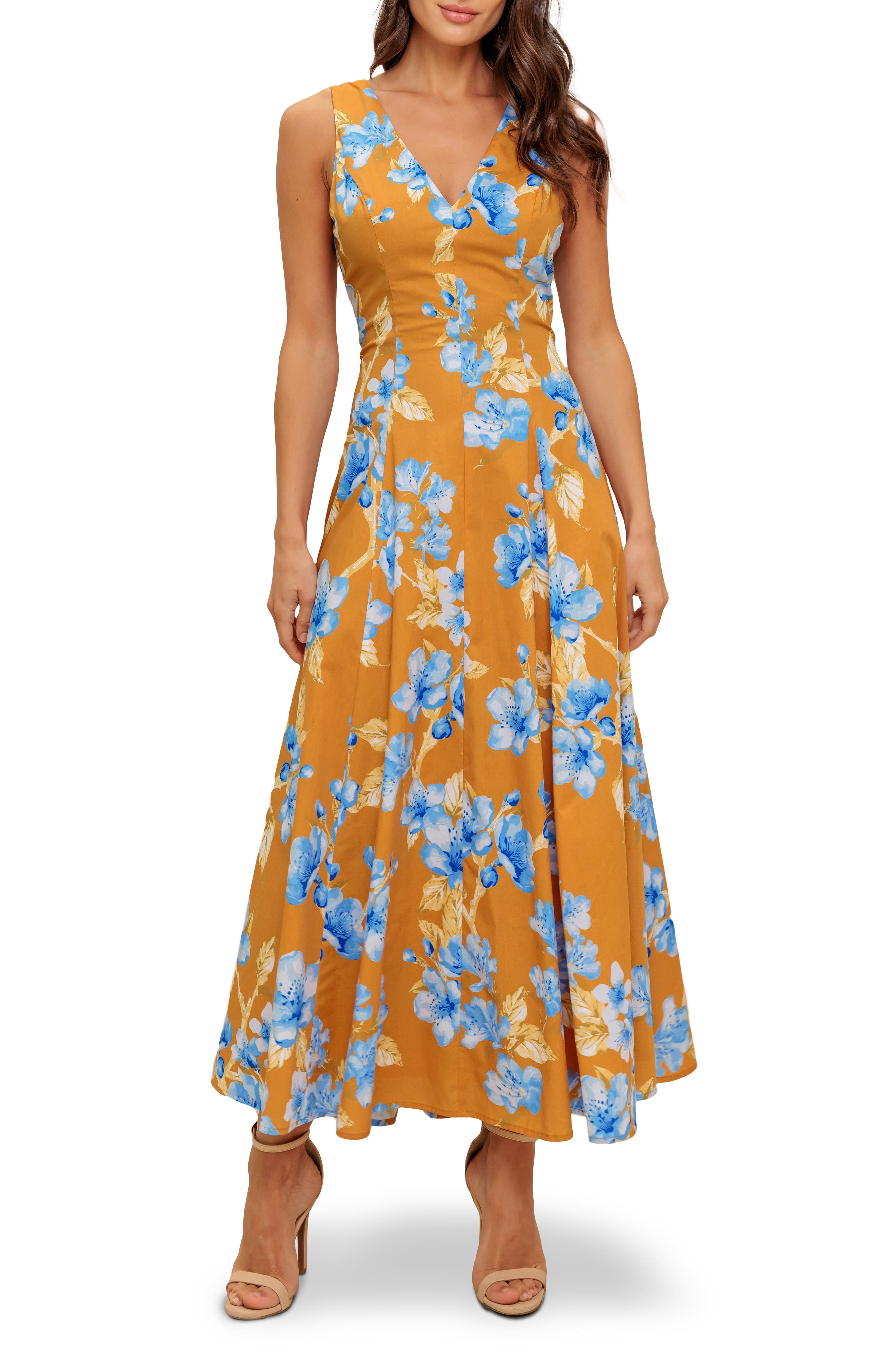 Floral Fit & Flare Midi Dress