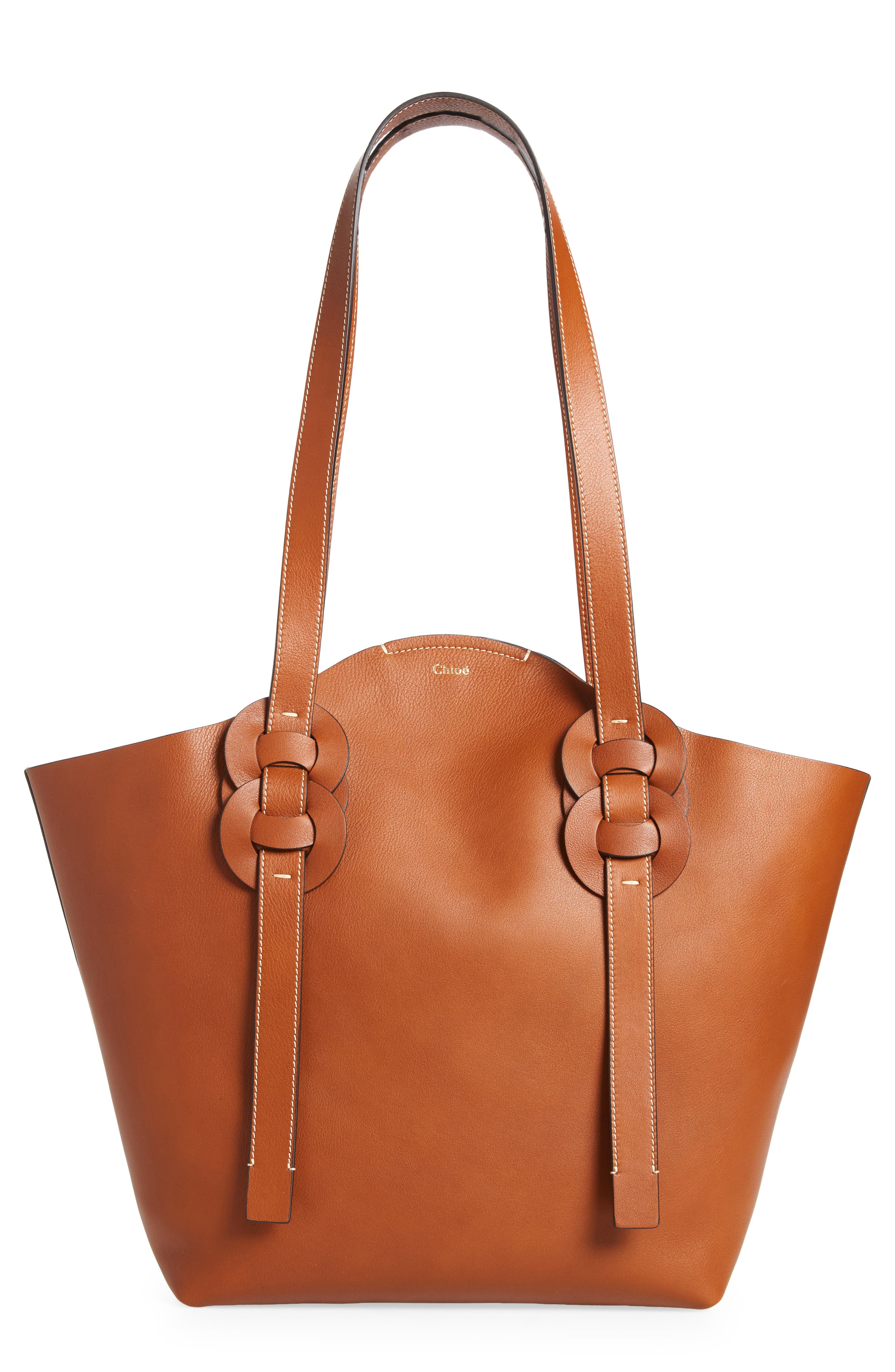 Chloé Medium Darryl Leather Tote, Main, color, 