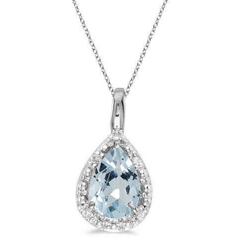 0.60ct, Aqua, White Gold
