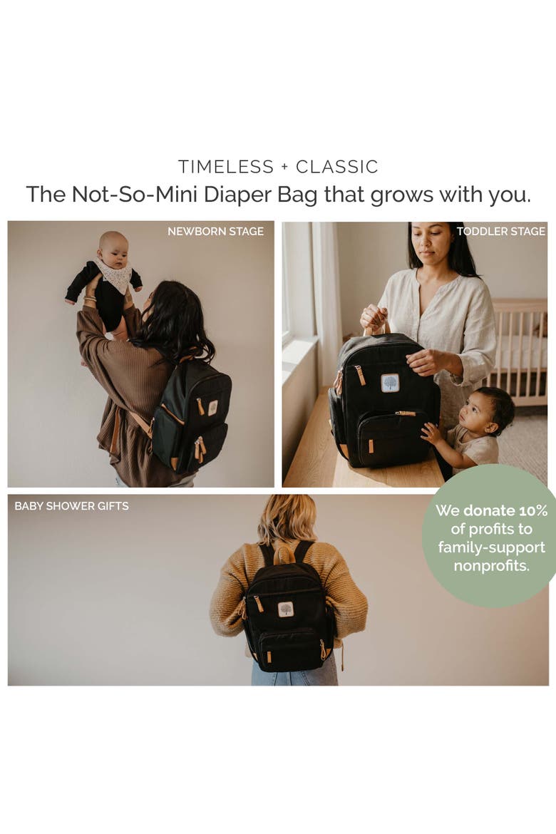 Birch Bag Mini Diaper Backpack, Alternate, color, Black