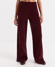 Pact Organic Cotton Velour Wide Leg Pant