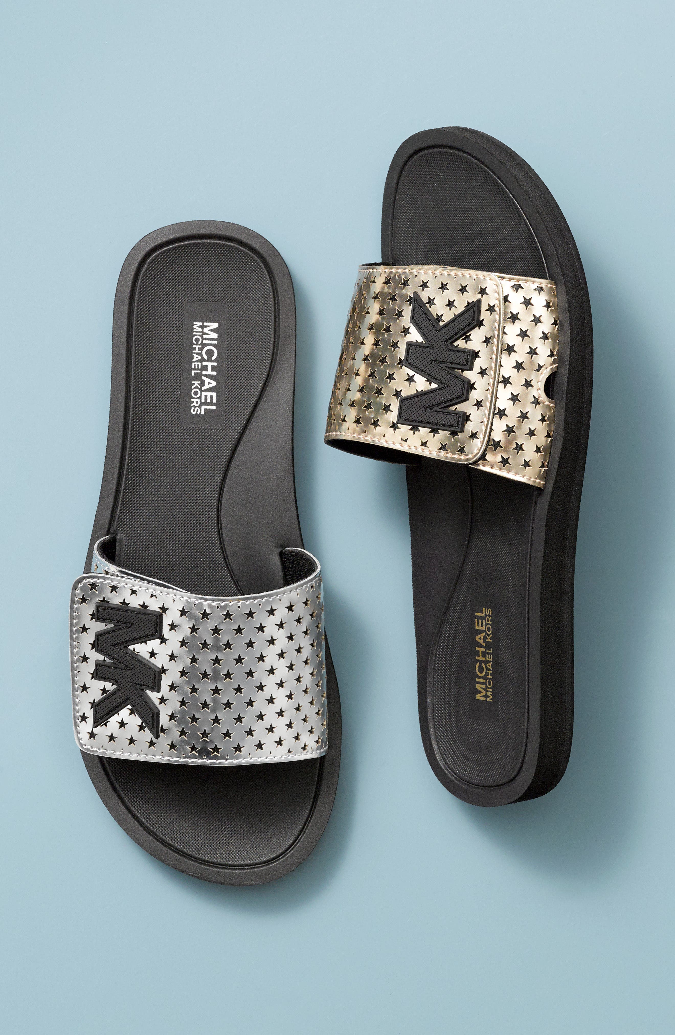 MICHAEL Michael Kors MK Logo Slide, Alternate, color, 