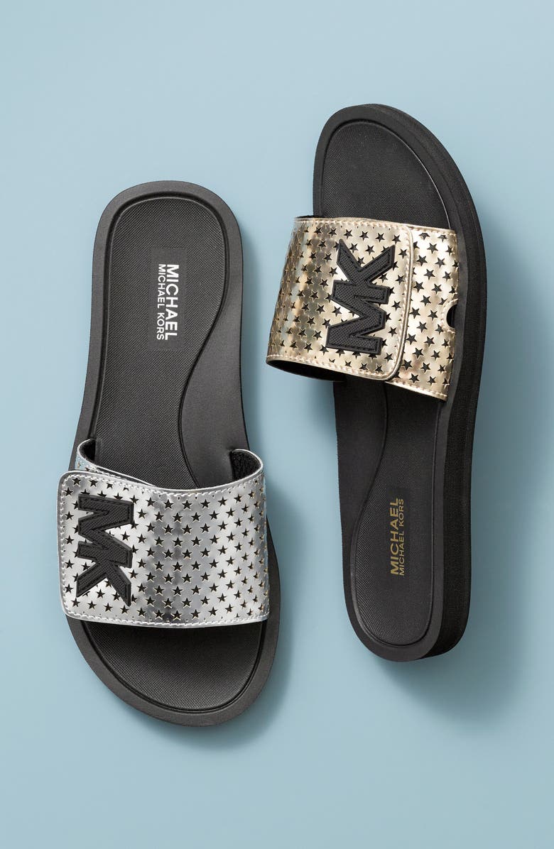 MICHAEL Michael Kors MK Logo Slide, Alternate, color,