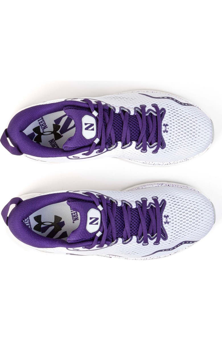 Under Armour White Northwestern Wildcats Infinite 5 Running Shoes, Alternate, color,