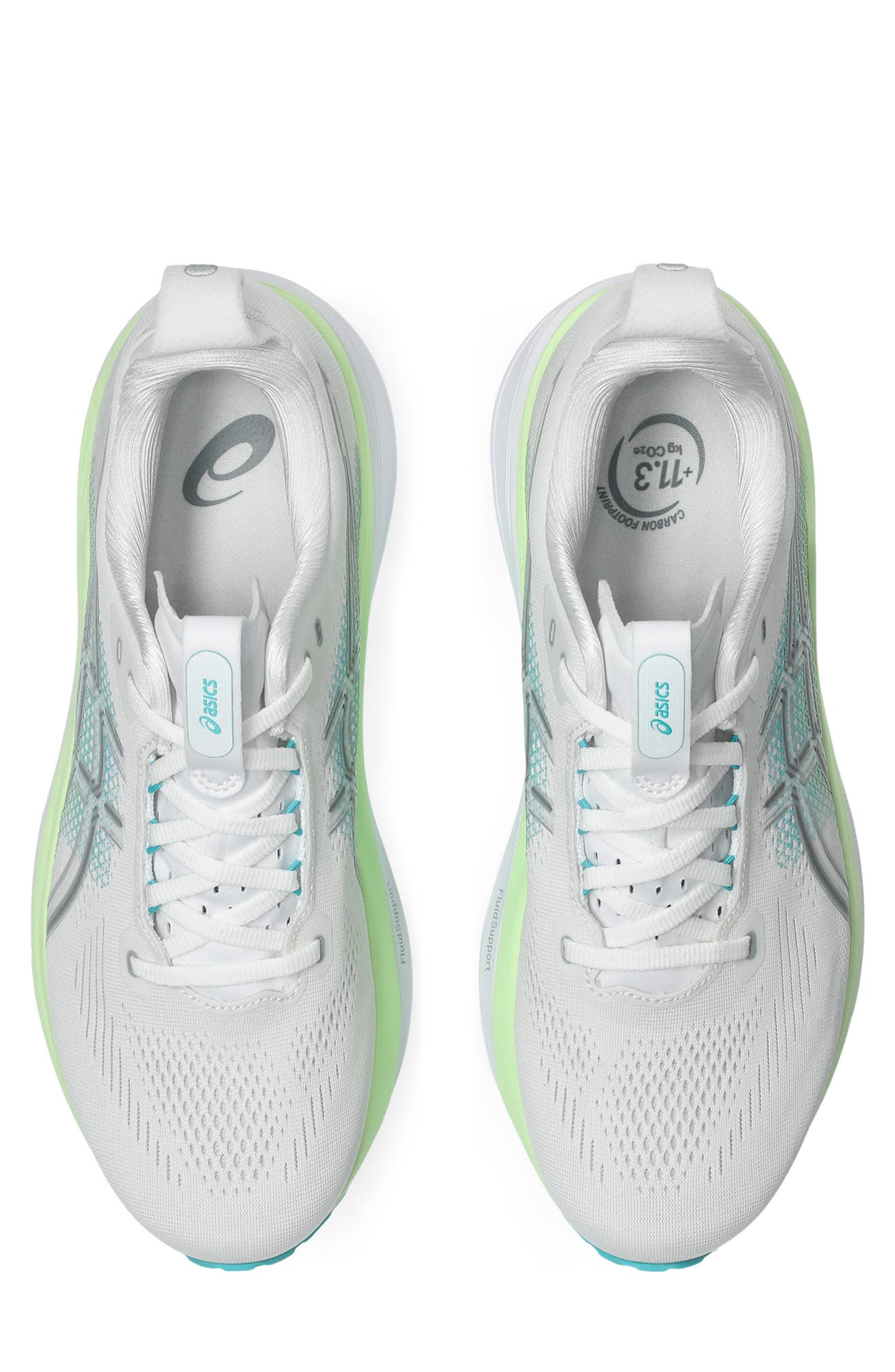 GEL-KAYANO® 33 Running Shoe, Alternate, color, WHITE/ ENERGY AQUA