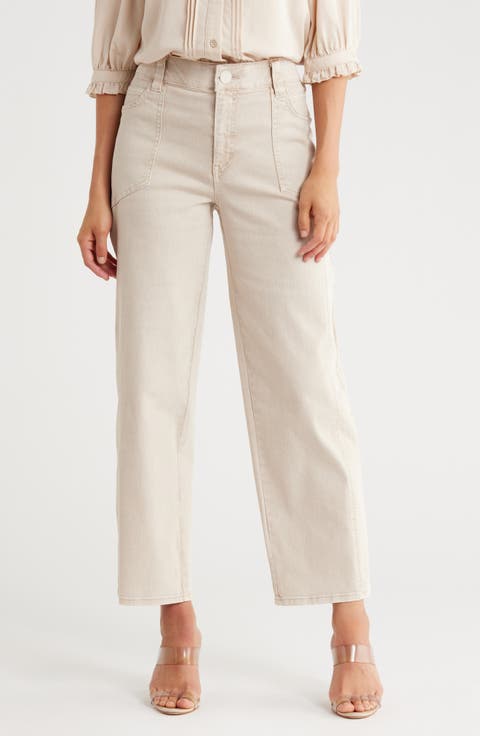 Relaxed Straight Leg Jeans (Washed Linen)