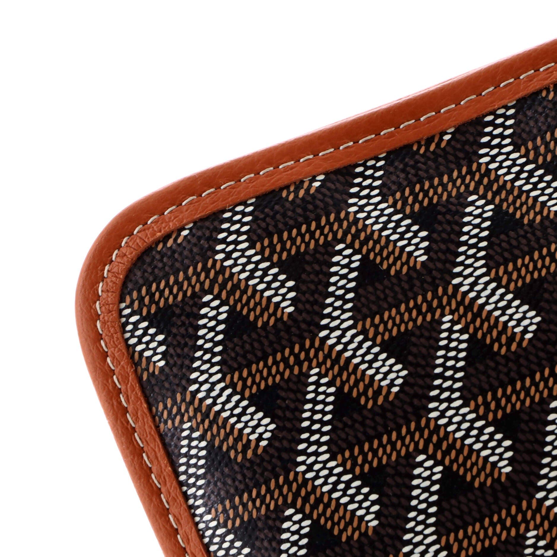 Pre-Owned Goyard Plumet Clutch Wallet Coated Canvas, Alternate, color, Brown