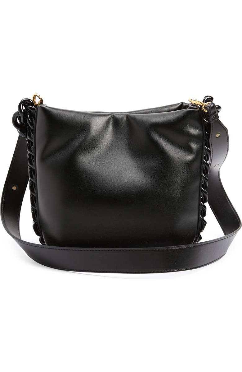 Stella McCartney Frayme Puffy Faux Leather Bucket Bag, Alternate, color,