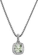 David Yurman Petite Albion® Halo Cushion Pendant Necklace