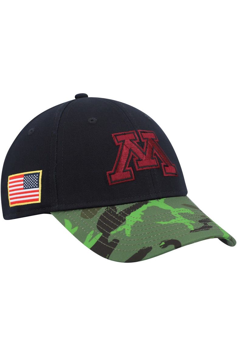 Men's Nike Black/Camo Minnesota Golden Gophers Veterans Day 2Tone Legacy91 Adjustable Hat, Main, color, Black