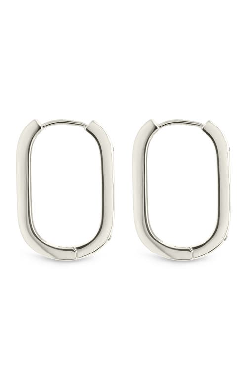 Sterling Forever Roxanne Cubic Zirconia Hoop Earrings In Silver