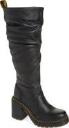 Dr. Martens Kasey Ruched Leather Tall Boot