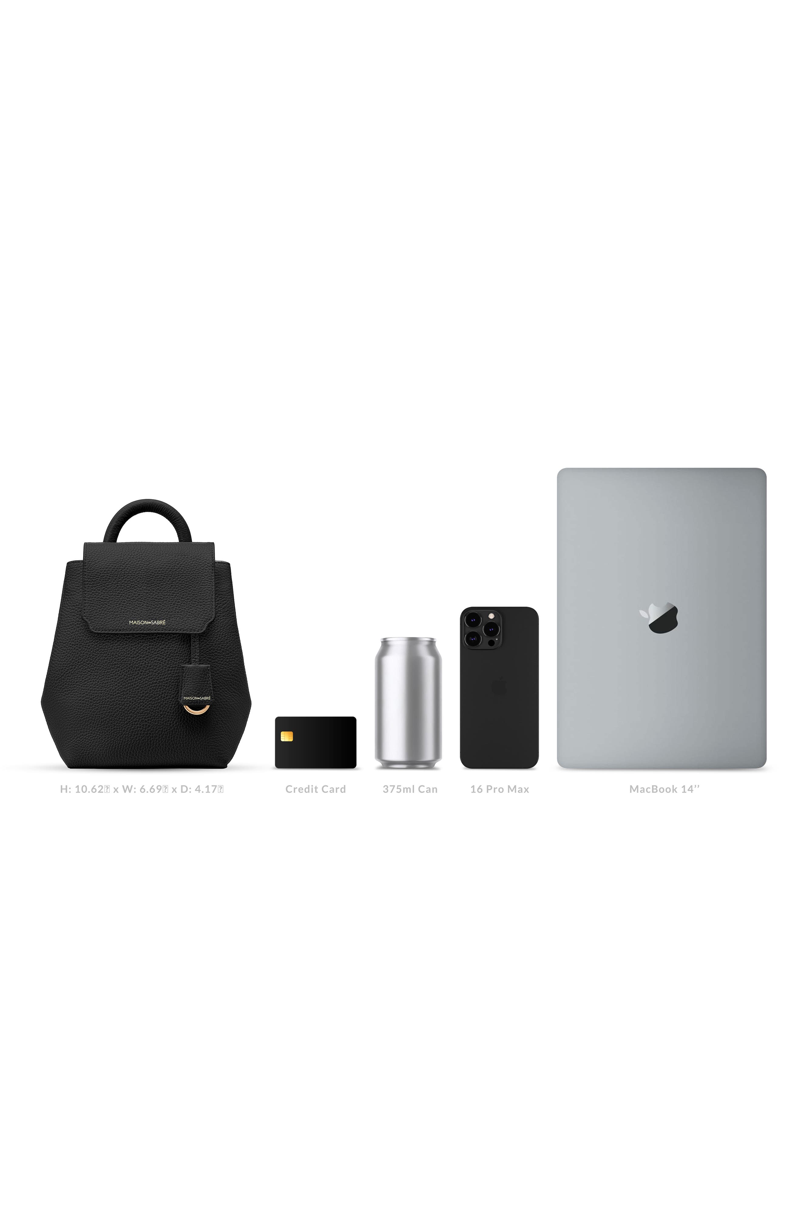 MAISON de SABRÉ Mini Soft Leather Backpack, Alternate, color, 