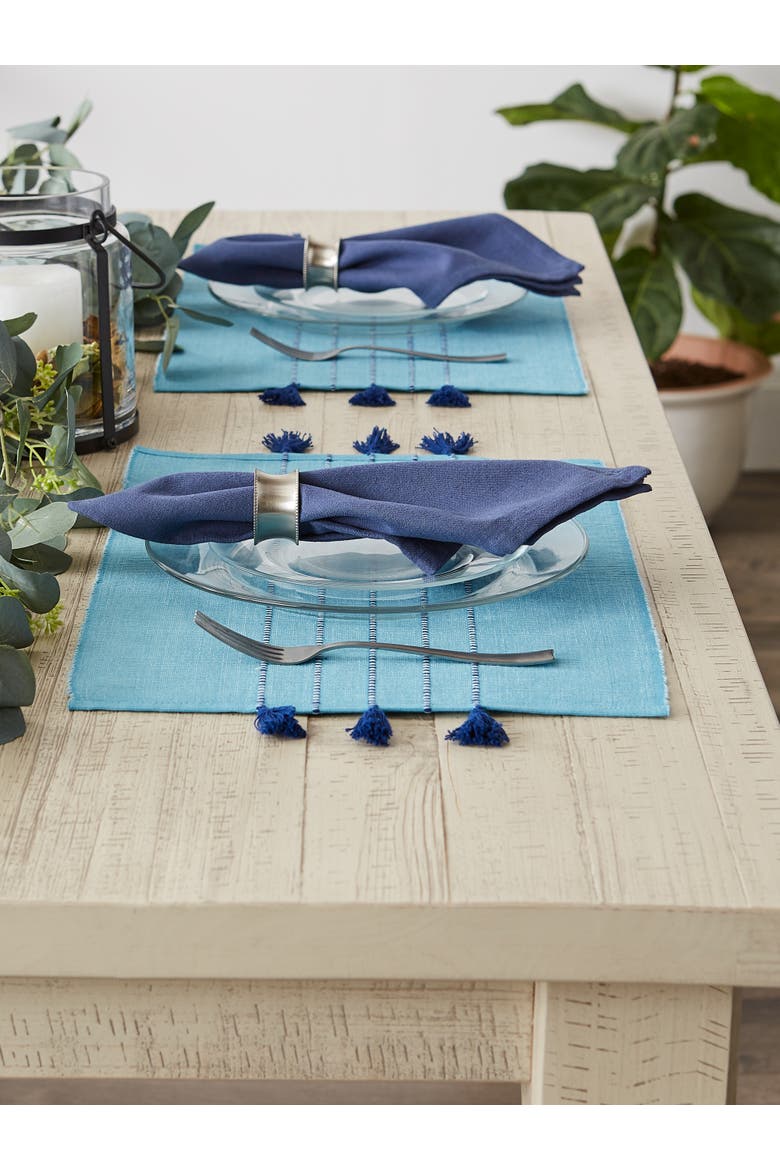 Thera Stripe Blue Placemat Set/6, Alternate, color, Blue