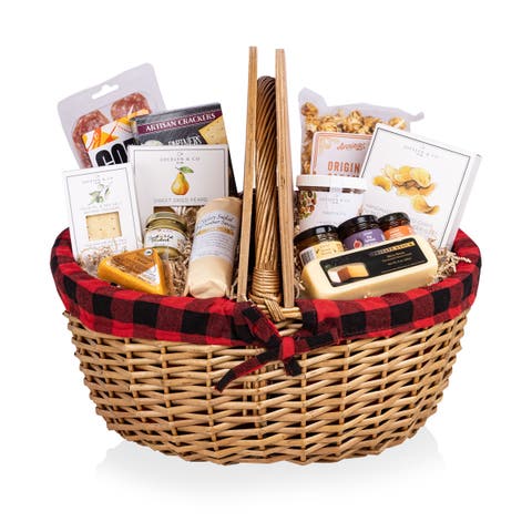 Country Basket with Gourmet Gift Pack